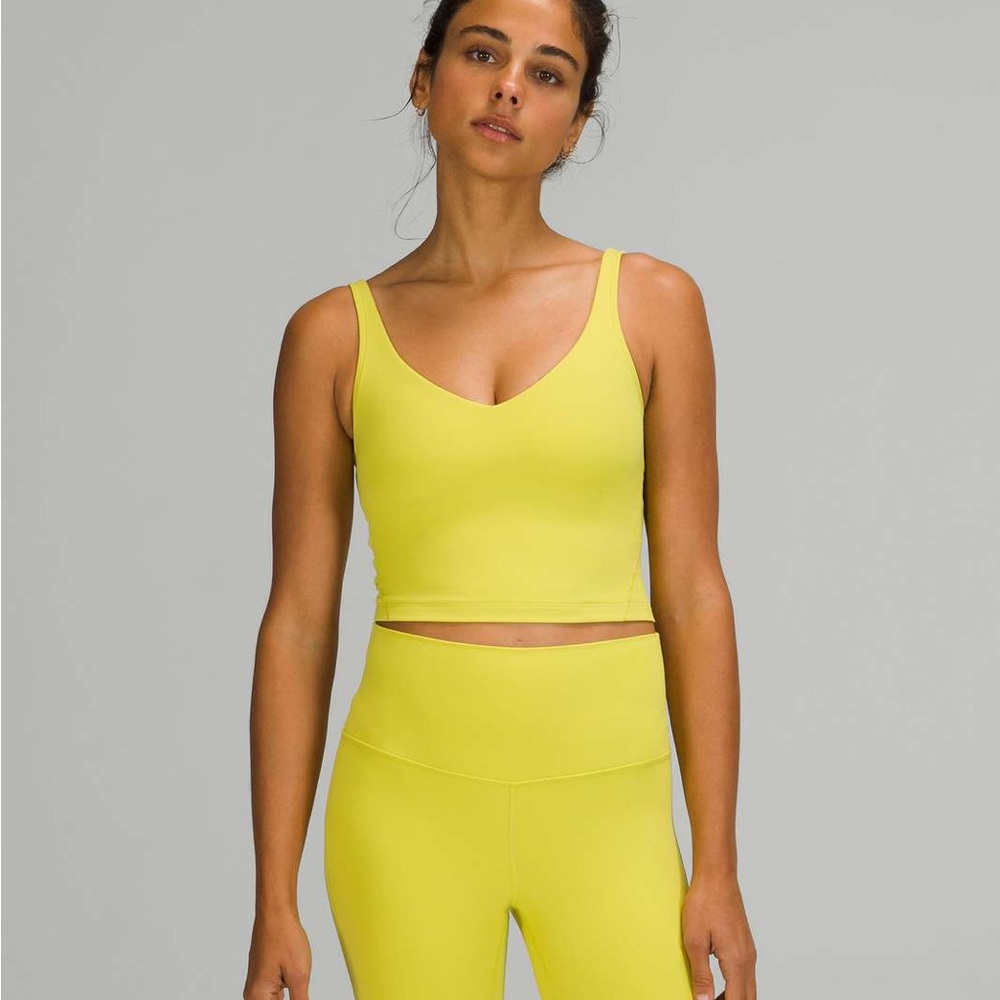 Lululemon align tank yellow serpentine size 6 (s/m)